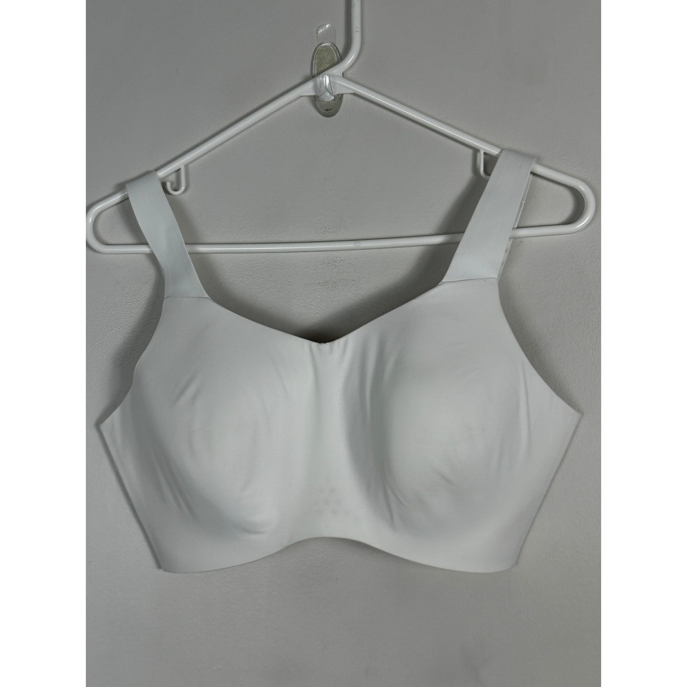 Knix White Sports Bra Womens Size 6+ or 32F 32G 34F 34G Adjustable Supportive